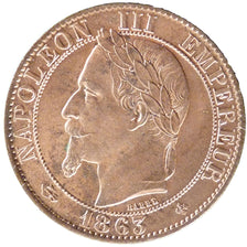 Second Empire, 5 Centimes Napoléon III 1863 BB, PCGS MS64RB
