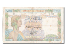 France, 500 Francs, 500 F 1940-1944 ''La Paix'', 1940, KM #95a, 1940-10-31,...