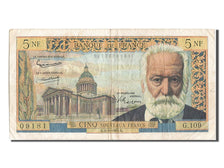 France, 5 Nouveaux Francs, 5 NF 1959-1965 ''Victor Hugo'', 1963, KM #141a,...