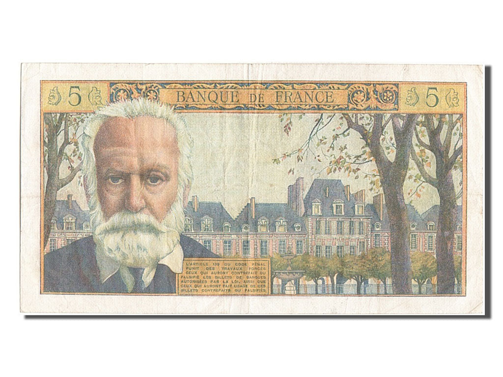 France, 5 Nouveaux Francs, 5 NF 1959-1965 ''Victor Hugo'', 1964, KM #141a,...