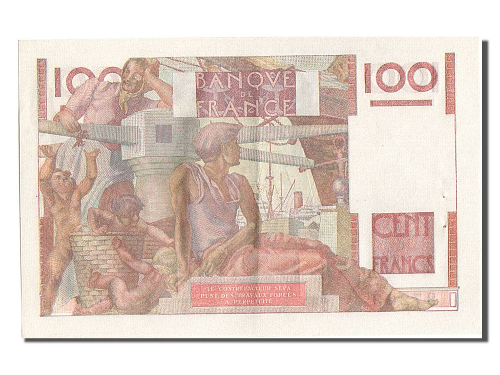 Banconote, Francia, 100 Francs, 100 F 1945-1954 ''Jeune Paysan'', 1947