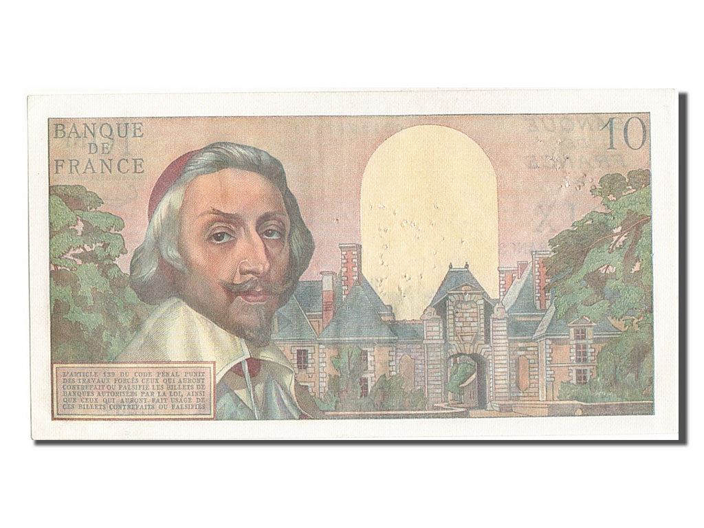 France, 10 Nouveaux Francs, 10 NF 1959-1963 ''Richelieu'', 1962, KM #142a,...