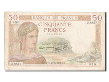 Biljet, Frankrijk, 50 Francs, 50 F 1934-1940 ''Cérès'', 1938, 1938-10-27, TB