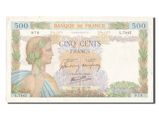 France, 500 Francs, 500 F 1940-1944 ''La Paix'', 1942, KM #95b, 1942-11-05,...
