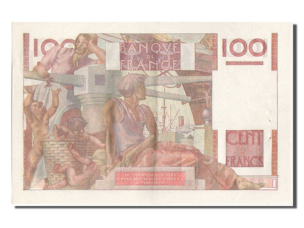 Banknot, Francja, 100 Francs, Jeune Paysan, 1947, 1947-07-17, AU(55-58)