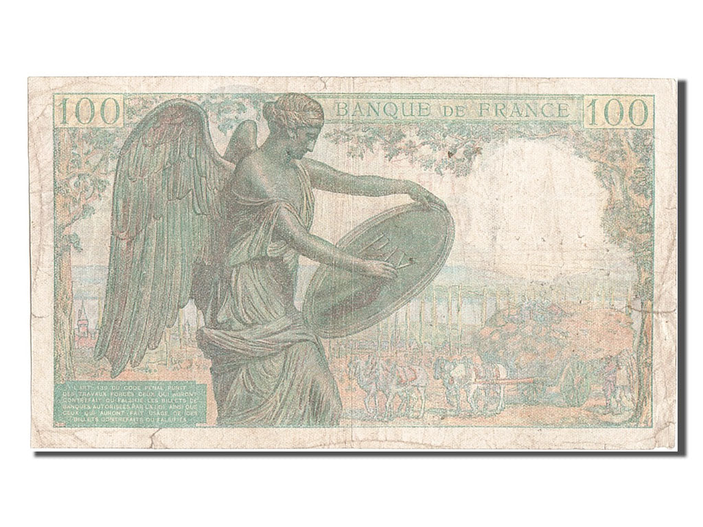 Francia, 100 Francs, 100 F 1942-1944 ''Descartes'', 1942, 1942-05-15, B+, Fay...