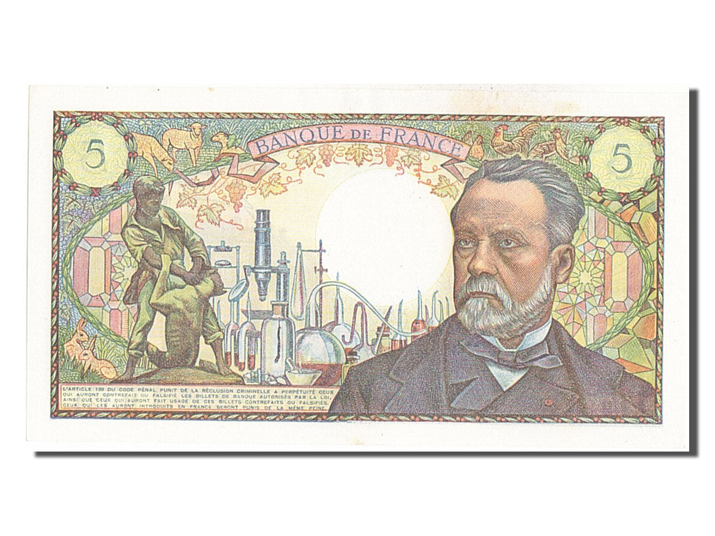 Banknote, France, 5 Francs, 5 F 1966-1970 ''Pasteur'', 1970, 1970-01-08