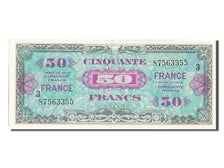 Geldschein, Frankreich, 50 Francs, 1945 Verso France, 1945, 1945-06-04, UNZ-