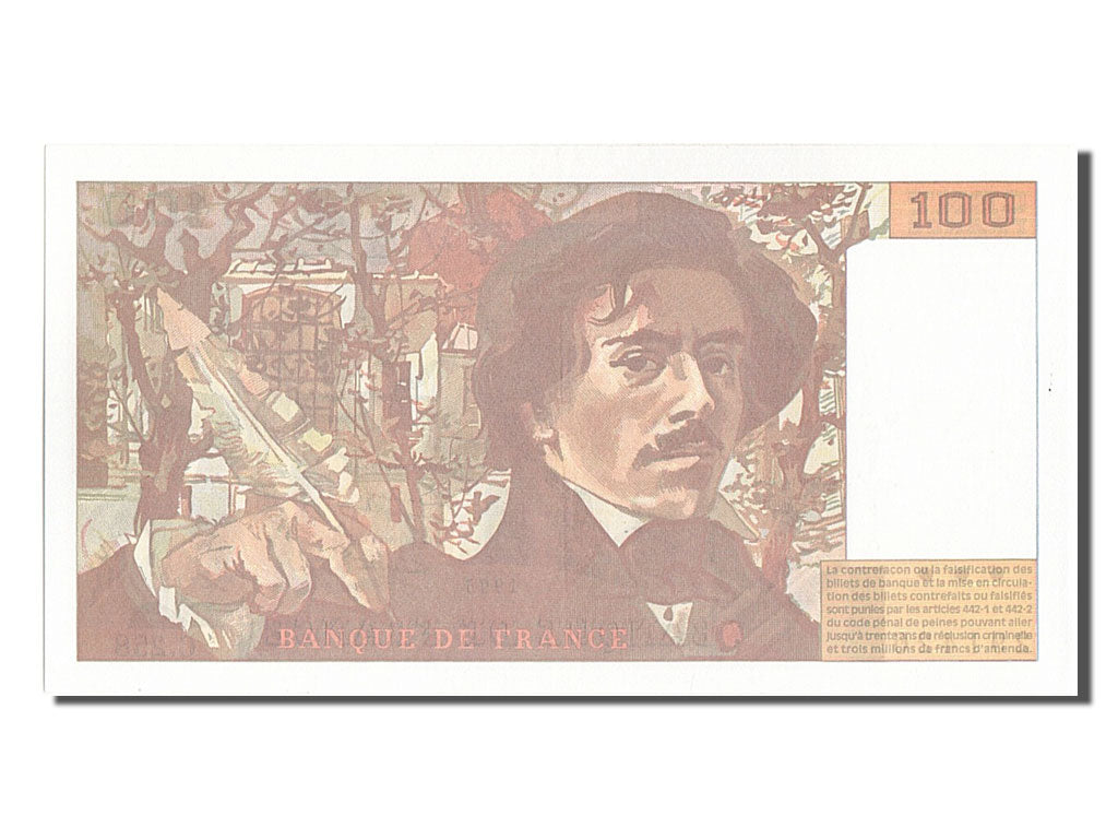 France, 100 Francs, 100 F 1978-1995 ''Delacroix'', 1995, KM #154a, UNC(63),...