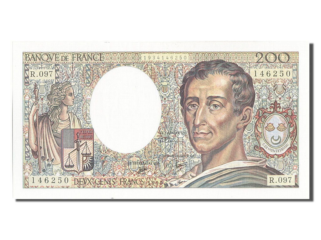 Billet, France, 200 Francs, 200 F 1981-1994 ''Montesquieu'', 1993, SPL