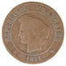 Francia, Cérès, 5 Centimes, 1871, Paris, MB, Bronzo, Gadoury:157