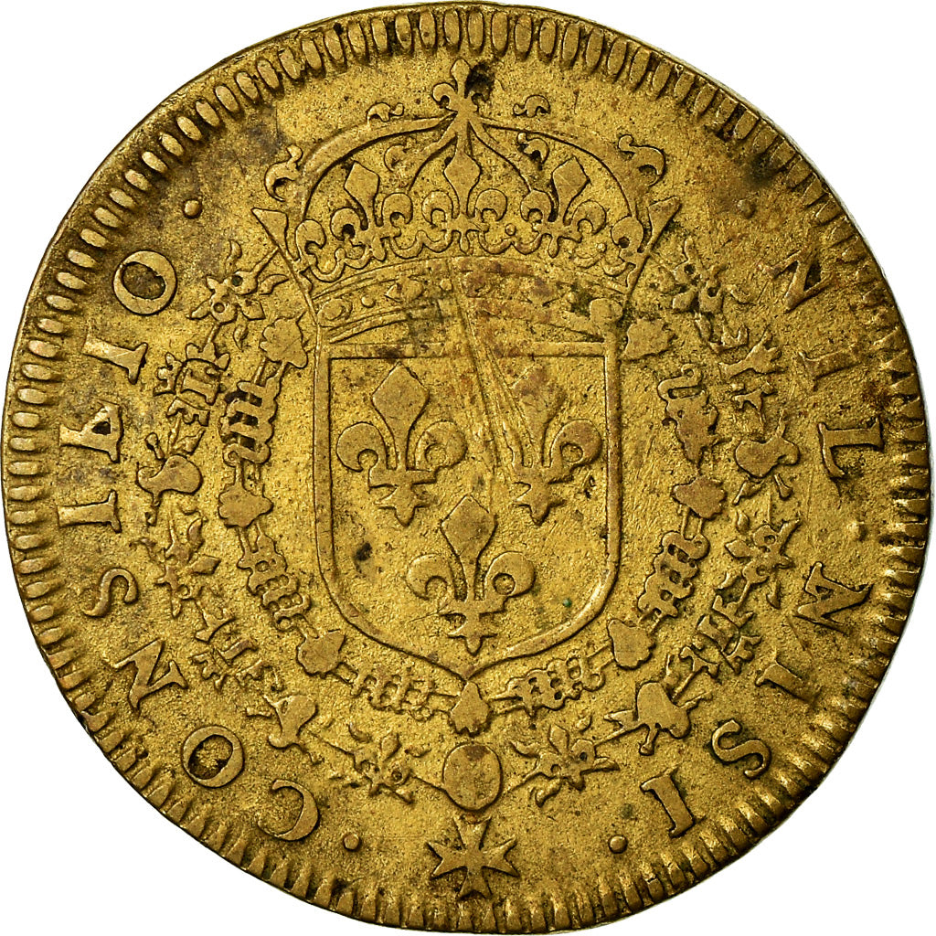 France, Jeton, Louis XIV, Conseil du Roi, History, TB+, Cuivre