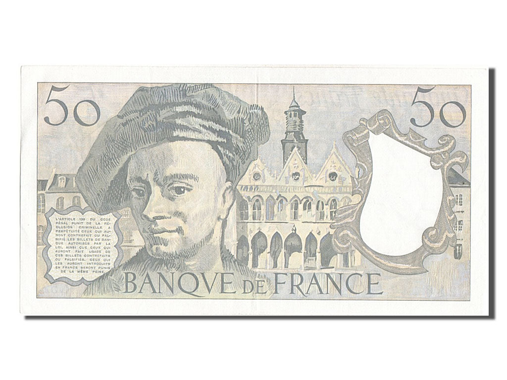 Banconote, Francia, 50 Francs, 50 F 1976-1992 ''Quentin de La Tour'', 1988