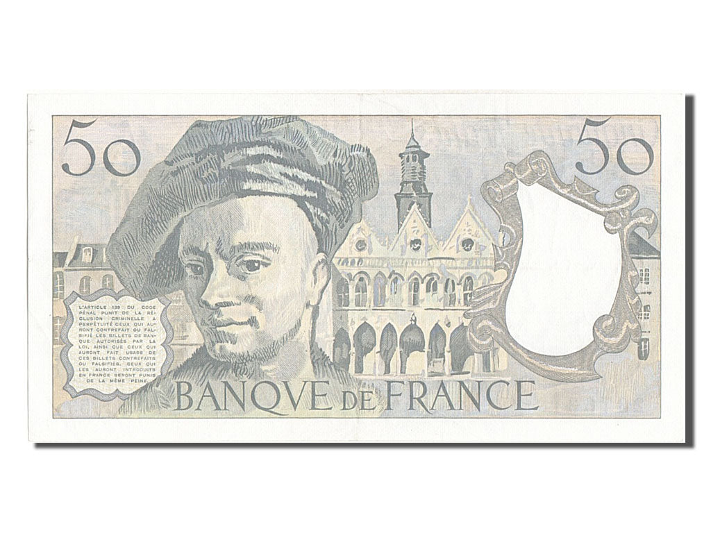 Banknot, Francja, 50 Francs, Quentin de La Tour, 1988, AU(50-53), Fayette:67.14