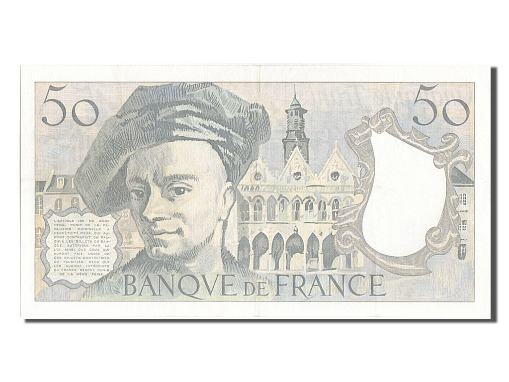 Biljet, Frankrijk, 50 Francs, 50 F 1976-1992 ''Quentin de La Tour'', 1987, SUP