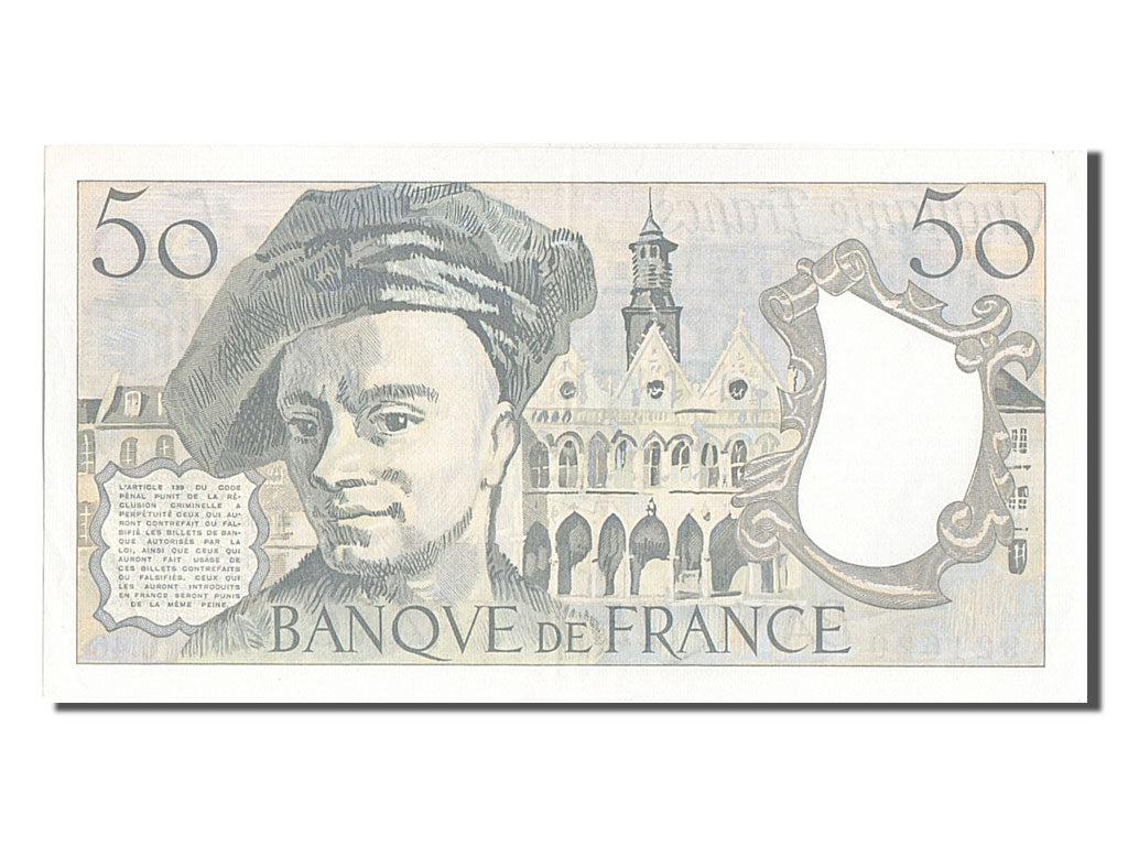Banknote, France, 50 Francs, 50 F 1976-1992 ''Quentin de La Tour'', 1986