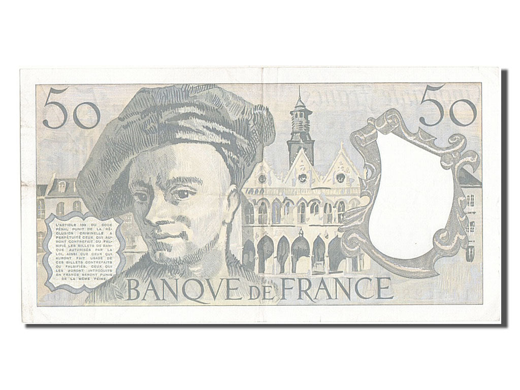 Billete, Francia, 50 Francs, 50 F 1976-1992 ''Quentin de La Tour'', 1990, MBC