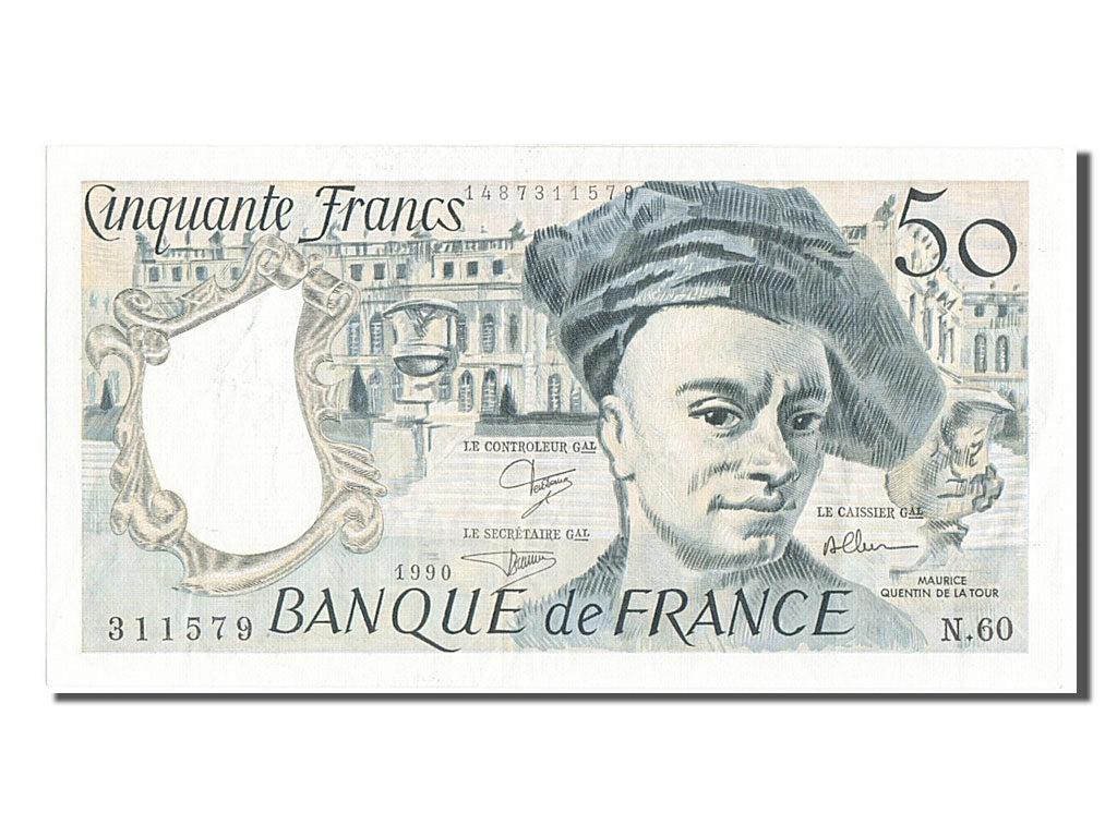 Banknote, France, 50 Francs, 50 F 1976-1992 ''Quentin de La Tour'', 1990