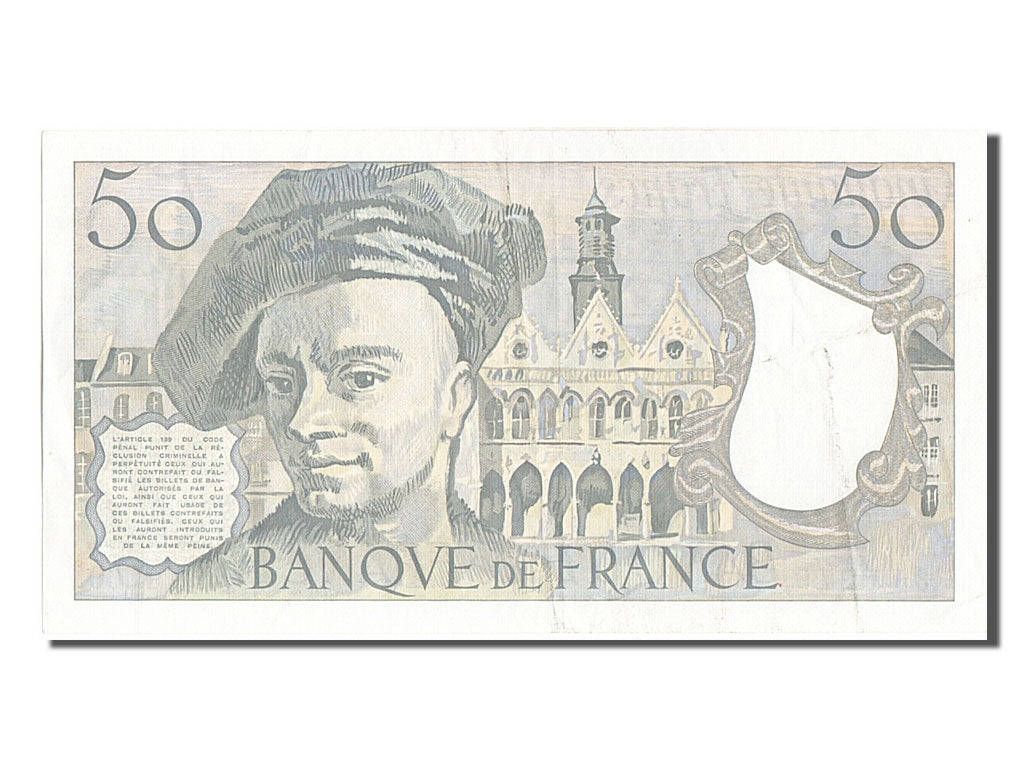 Banknote, France, 50 Francs, 50 F 1976-1992 ''Quentin de La Tour'', 1990
