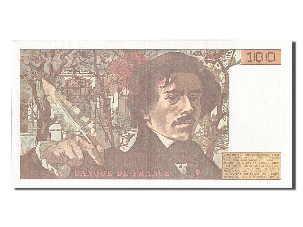 Banknote, France, 100 Francs, 100 F 1978-1995 ''Delacroix'', 1980, EF(40-45)