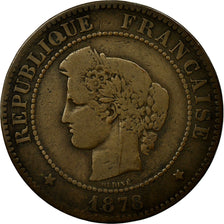 Munten, Frankrijk, Cérès, 5 Centimes, 1878, Paris, FR, Bronze, Gadoury:157a