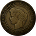 Moneda, Francia, Cérès, 5 Centimes, 1878, Paris, BC+, Bronce, Gadoury:157a