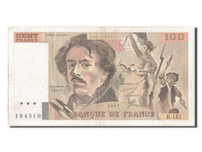 France, 100 Francs, 100 F 1978-1995 ''Delacroix'', 1987, KM #154c, VF(20-25),...