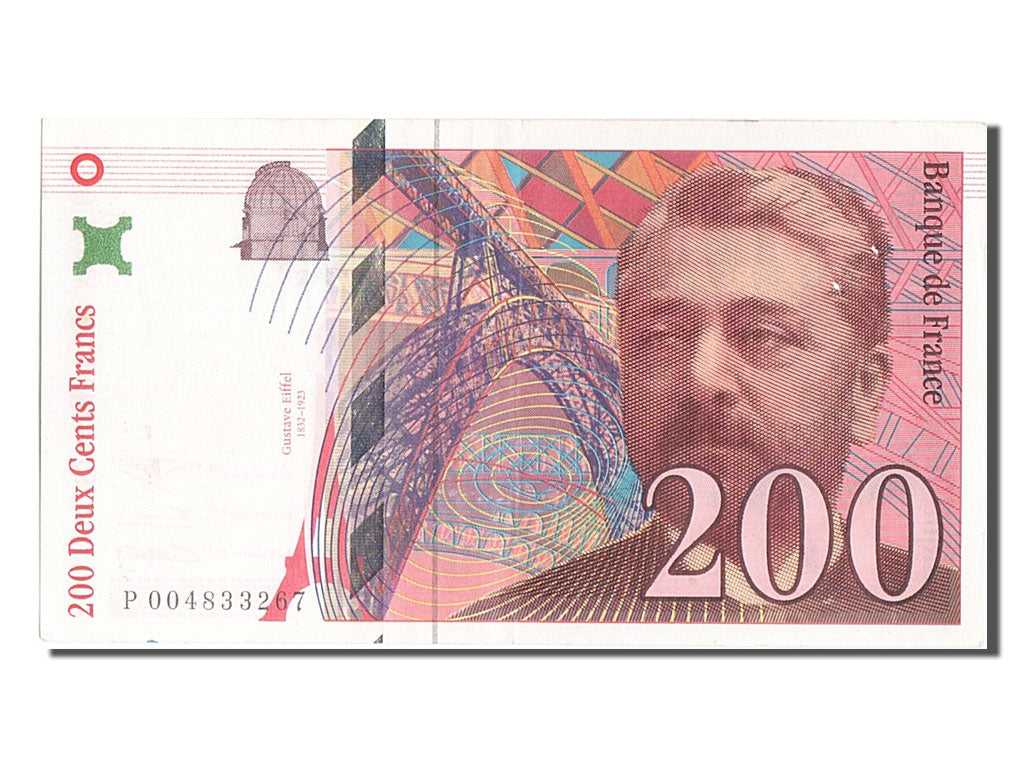 France, 200 Francs, 200 F 1995-1999 ''Eiffel'', 1995, KM #159a, AU(50-53),...