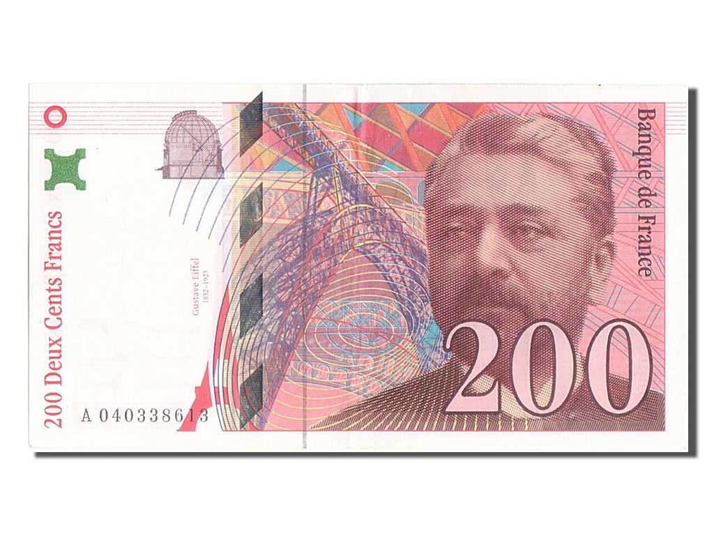 France, 200 Francs, 200 F 1995-1999 ''Eiffel'', 1996, KM #159b, AU(50-53),...