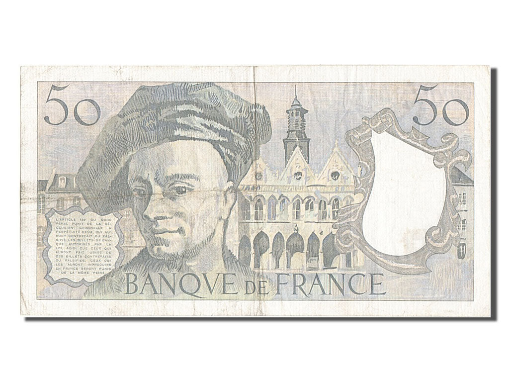 France, 50 Francs, 50 F 1976-1992 ''Quentin de La Tour'', 1982, KM #152b,...