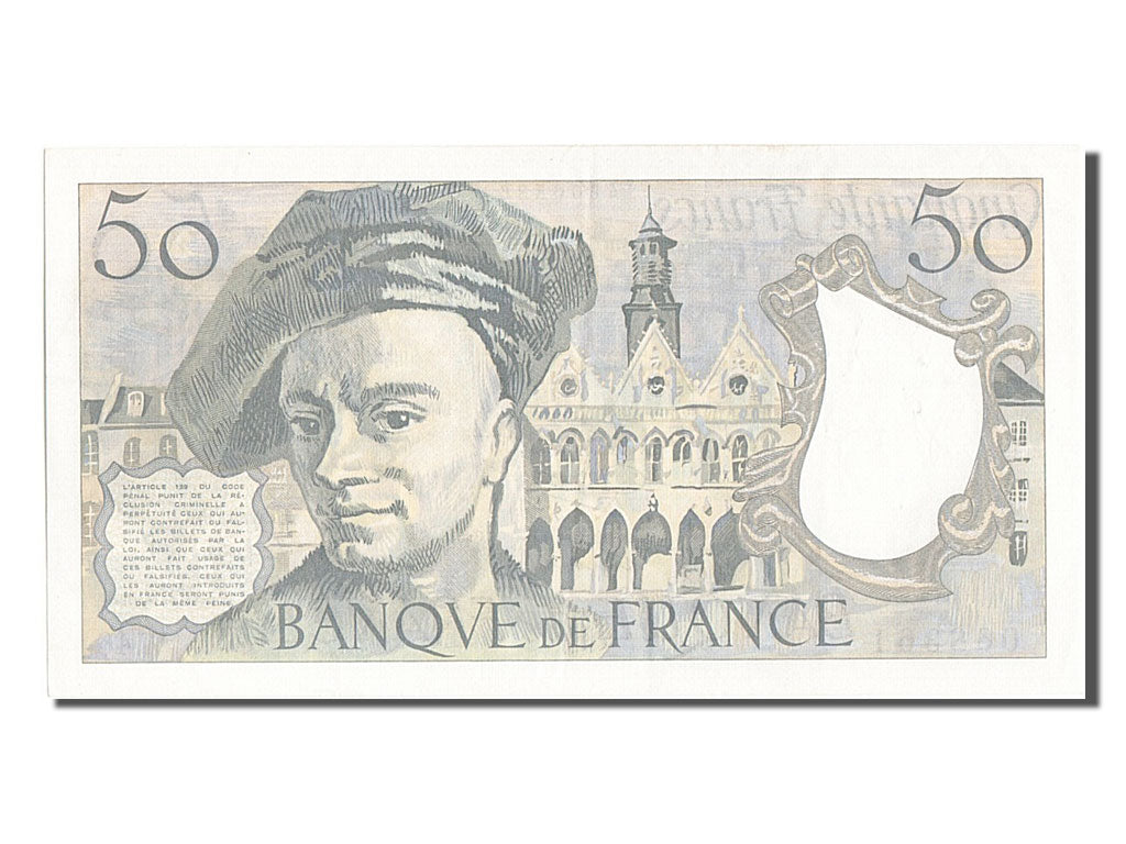 France, 50 Francs, 50 F 1976-1992 ''Quentin de La Tour'', 1986, KM #152b,...