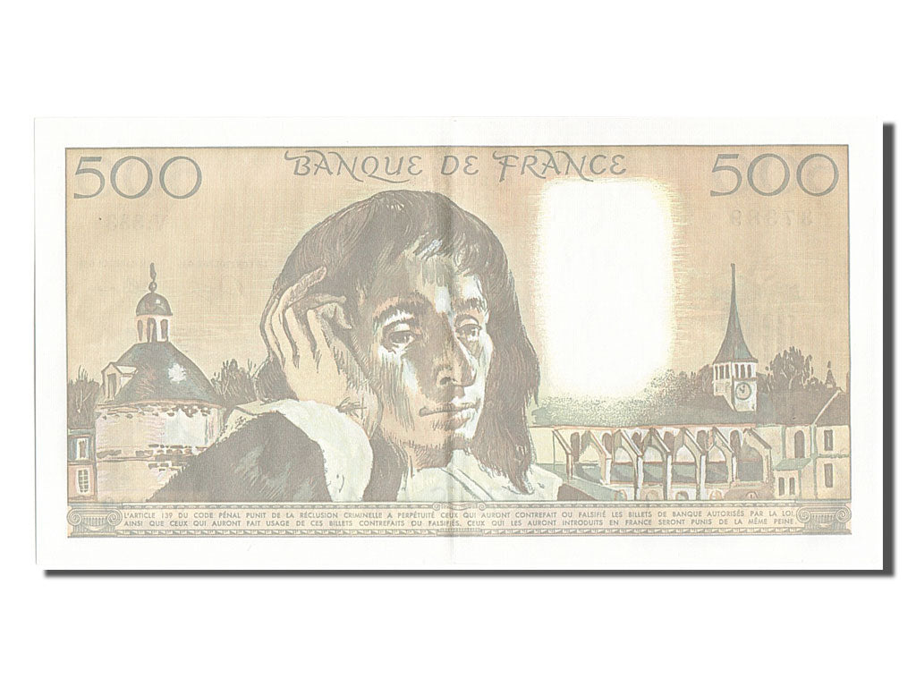 Banknote, France, 500 Francs, 500 F 1968-1993 ''Pascal'', 1991, 1991-01-03