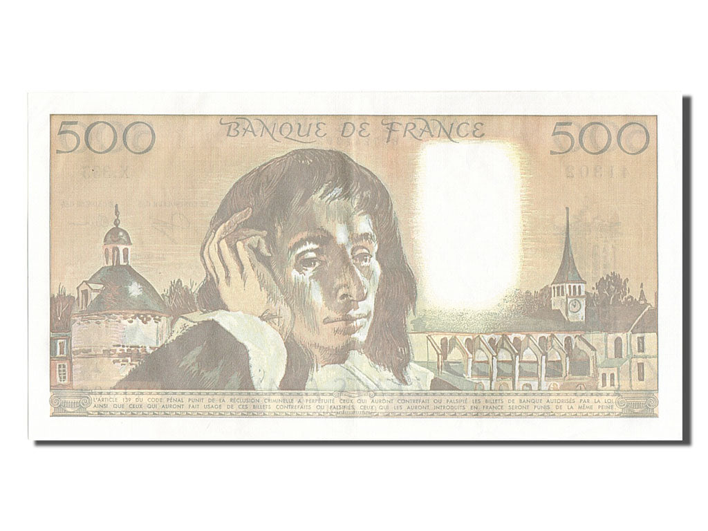Banknote, France, 500 Francs, 500 F 1968-1993 ''Pascal'', 1991, 1991-01-03