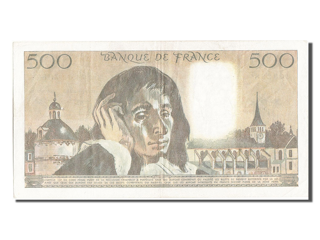 France, 500 Francs, 500 F 1968-1993 ''Pascal'', 1983, KM #156e, 1983-01-06,...