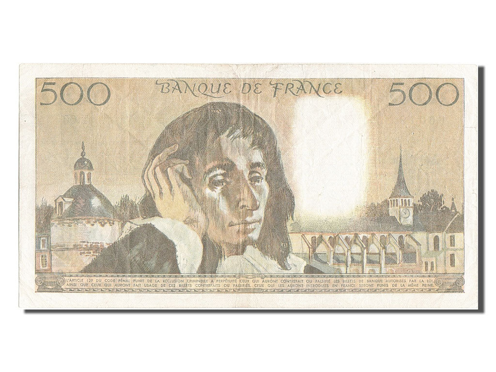 Banknote, France, 500 Francs, 500 F 1968-1993 ''Pascal'', 1976, 1976-04-01
