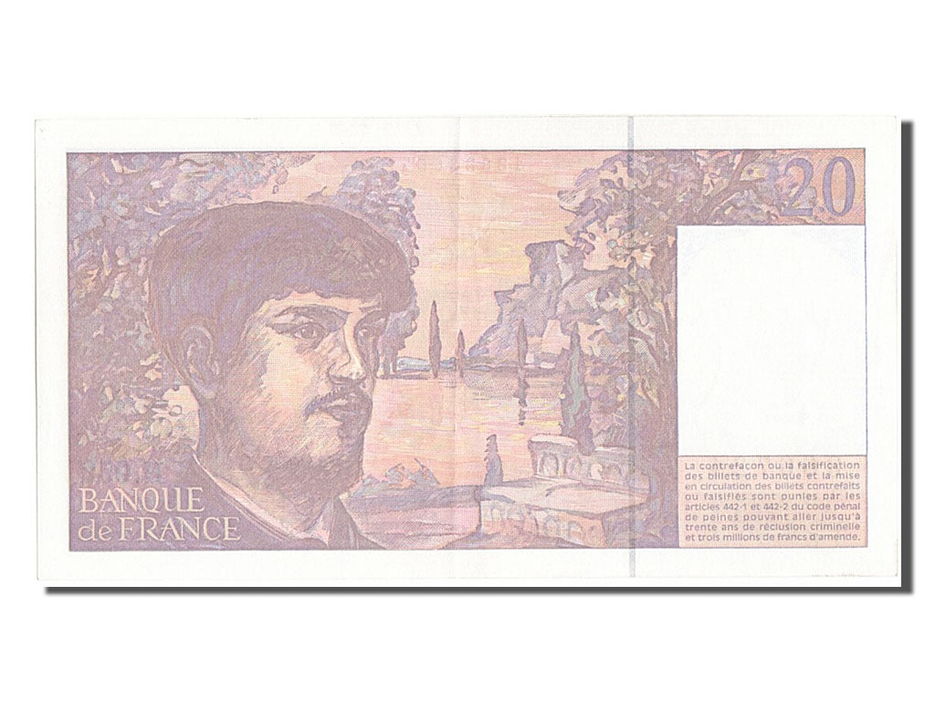 France, 20 Francs, 20 F 1980-1997 ''Debussy'', 1997, KM #151i, UNC(63), H.052,..
