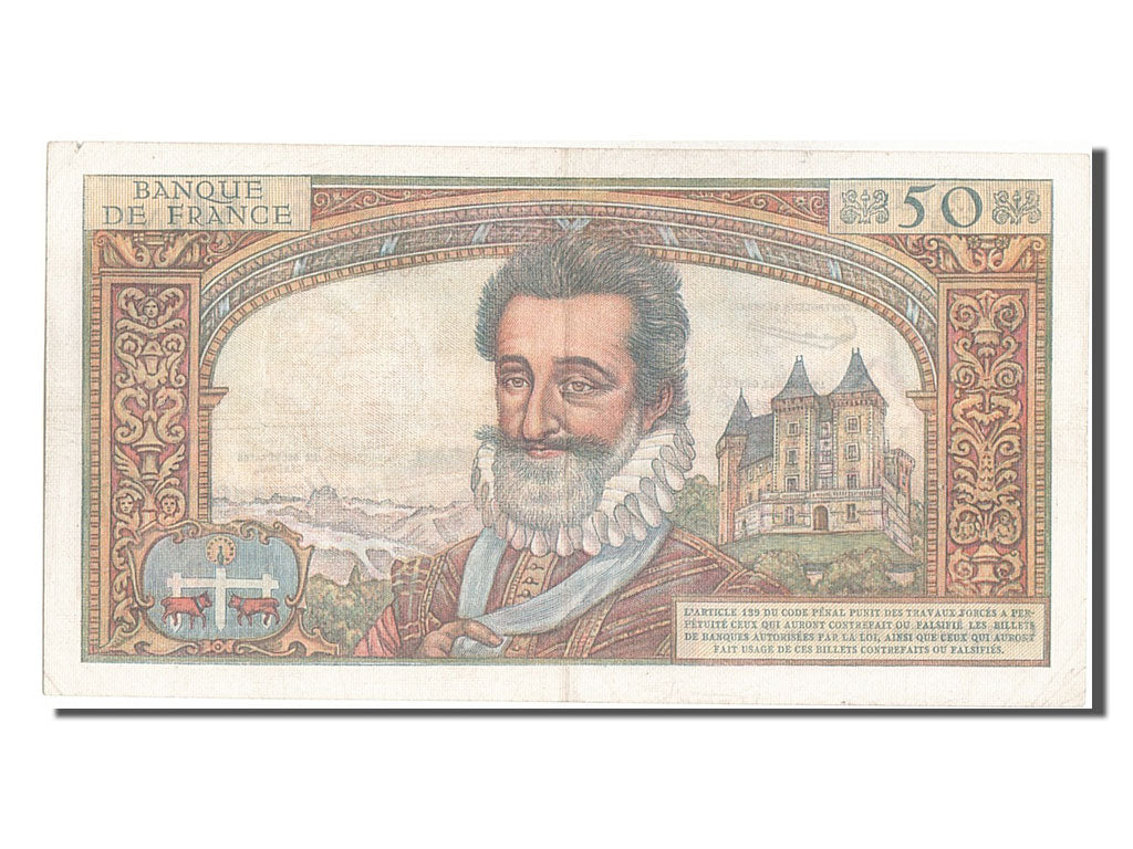 Biljet, Frankrijk, 50 Nouveaux Francs, 50 NF 1959-1961 ''Henri IV'', 1959