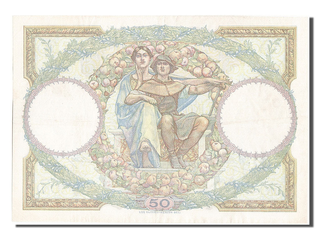 France, 50 Francs, 50 F 1927-1934 ''Luc Olivier Merson'', 1927, KM #77a,...