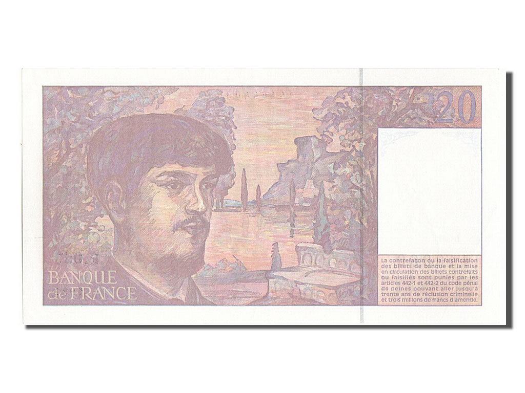 France, 20 Francs, 20 F 1980-1997 ''Debussy'', 1997, KM #151i, UNC(65-70),...