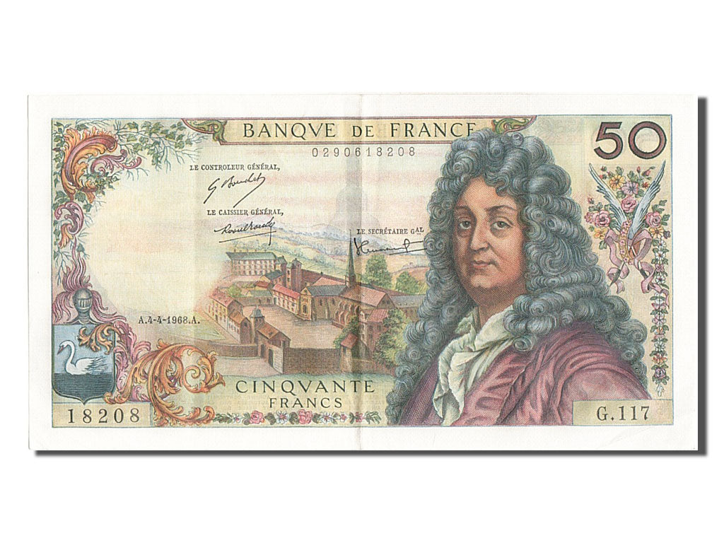 France, 50 Francs, 50 F 1962-1976 ''Racine'', 1962, KM #148c, 1969-04-04,...