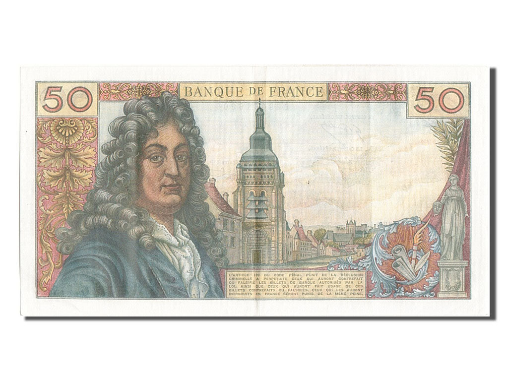 France, 50 Francs, 50 F 1962-1976 ''Racine'', 1962, KM #148c, 1969-04-04,...