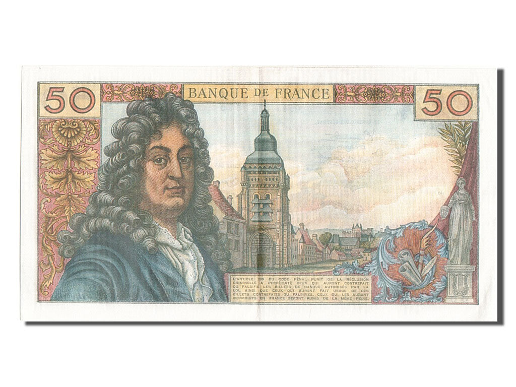 Geldschein, Frankreich, 50 Francs, 50 F 1962-1976 ''Racine'', 1967, 1967-02-02