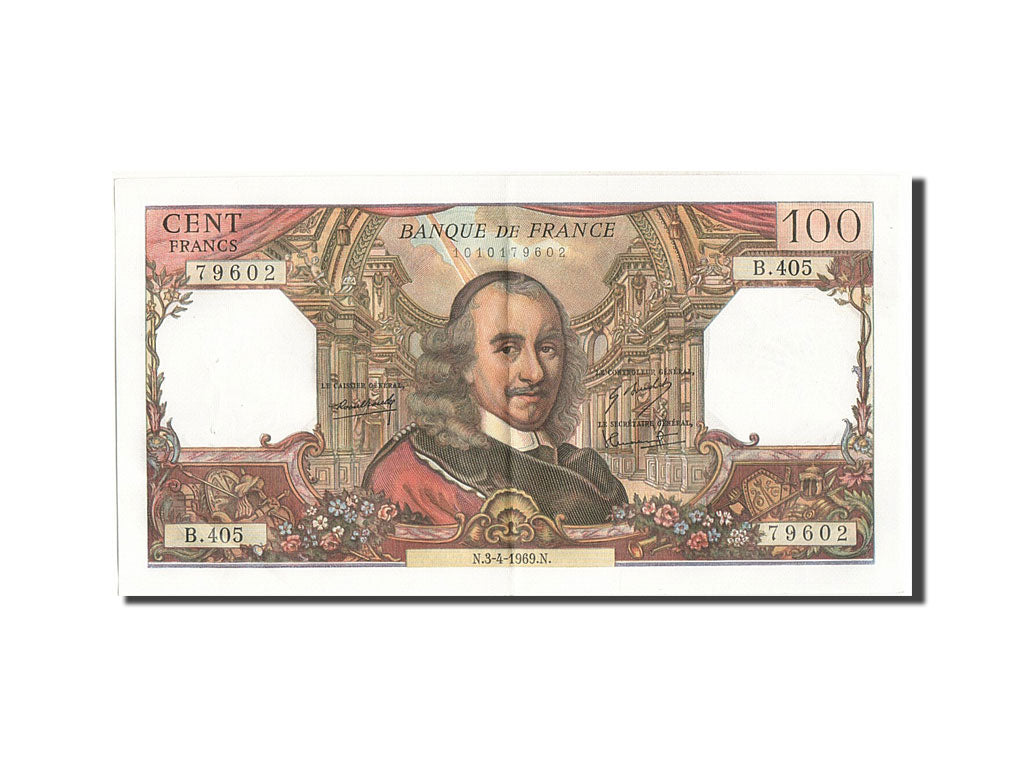 Billete, Francia, 100 Francs, 100 F 1964-1979 ''Corneille'', 1969, 1969-04-03
