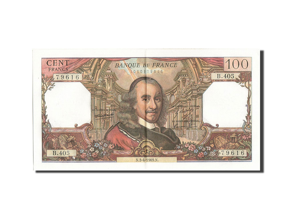 Billete, Francia, 100 Francs, 100 F 1964-1979 ''Corneille'', 1969, 1969-04-03