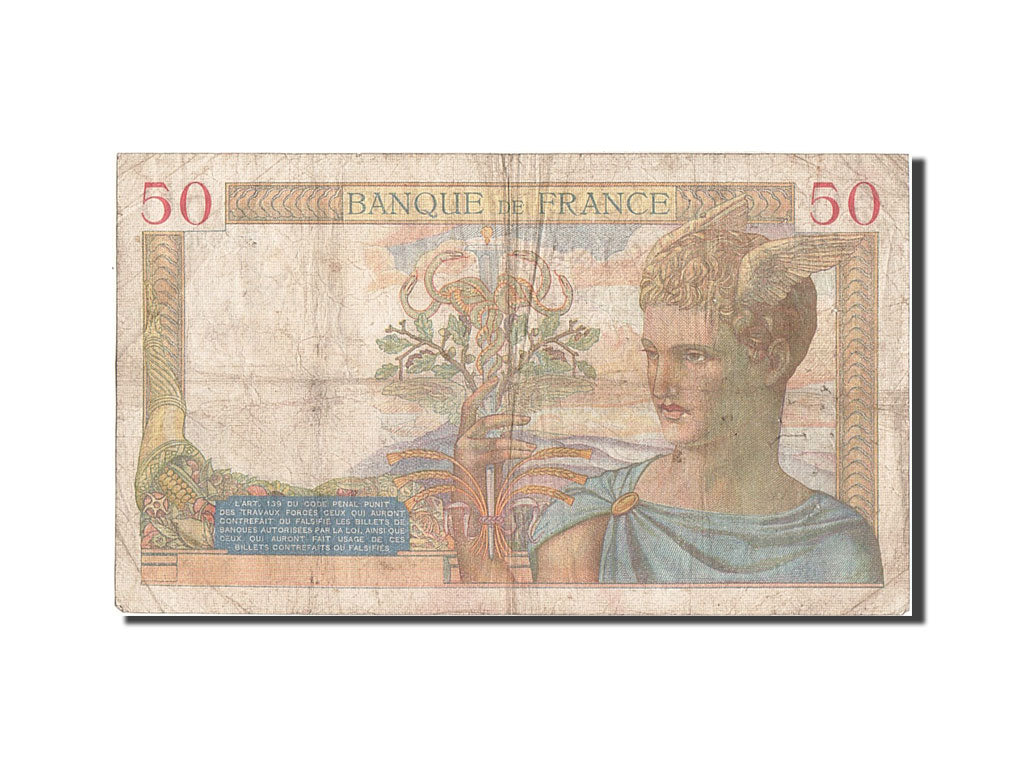 Banknote, France, 50 Francs, 50 F 1934-1940 ''Cérès'', 1936, 1936-05-07