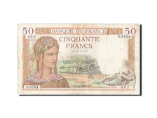 Billete, Francia, 50 Francs, 50 F 1934-1940 ''Cérès'', 1939, 1939-02-16, BC