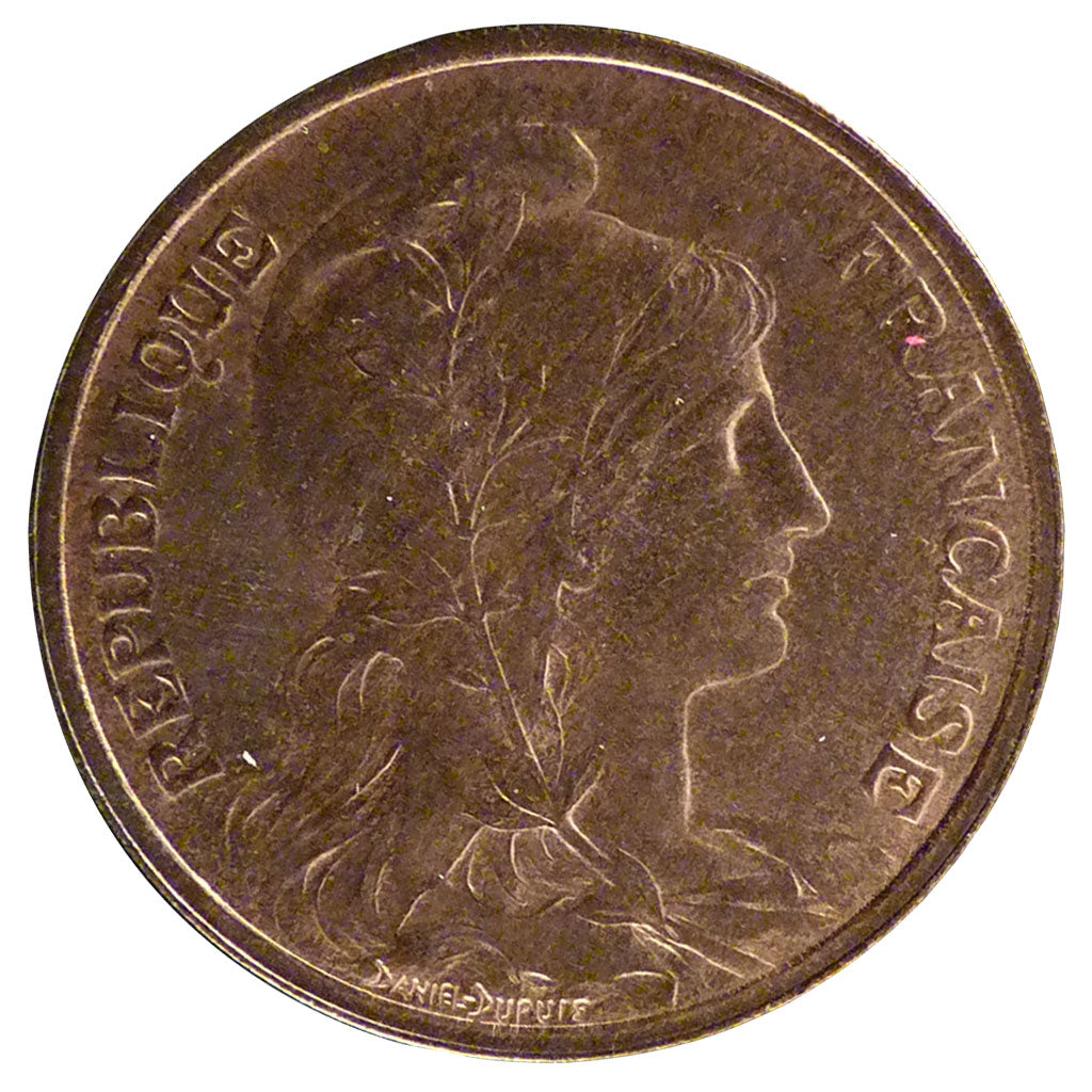 Francia, Dupuis, 5 Centimes, 1904, FDC, Bronzo, Gadoury:165