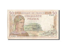 Billete, Francia, 50 Francs, 50 F 1934-1940 ''Cérès'', 1938, 1938-10-06, BC
