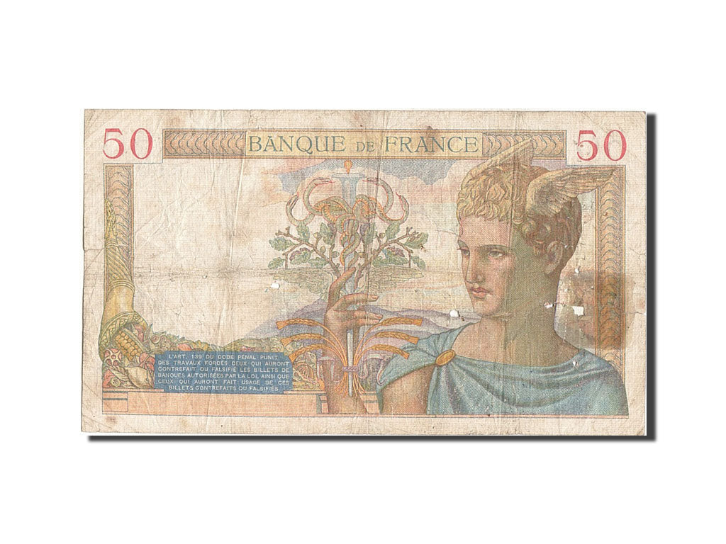 Francia, 50 Francs, 50 F 1934-1940 ''Cérès'', 1935, KM:81, 1935-03-21, B, F...