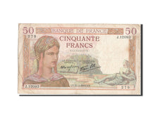 Biljet, Frankrijk, 50 Francs, 50 F 1934-1940 ''Cérès'', 1940, 1940-01-11, TB